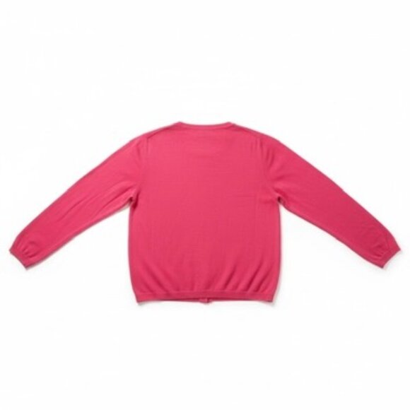 Vintage Gucci Wool Cardigan Pink Sweater with Gucci Silver color metallic Size L - Picture 2 of 16